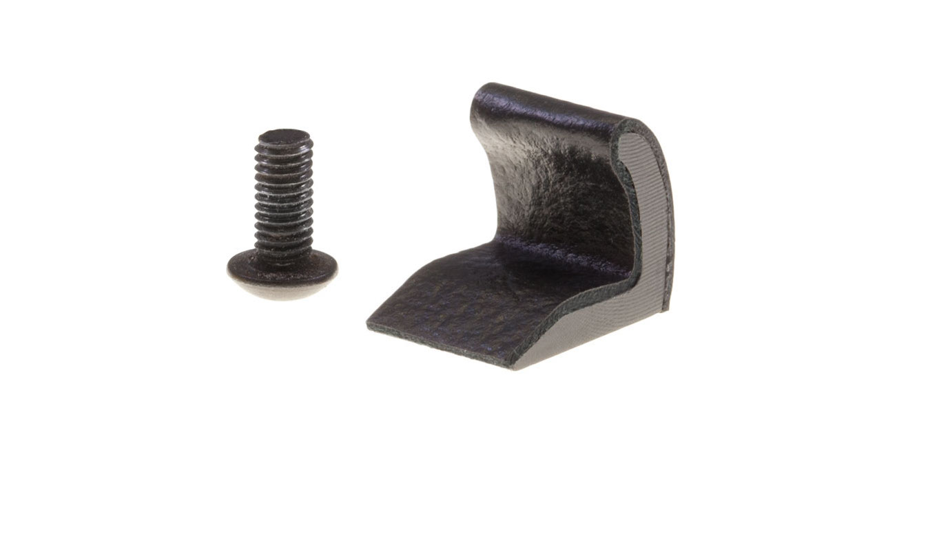 Abb. Aluminiumfuß und passende Torx-Schraube