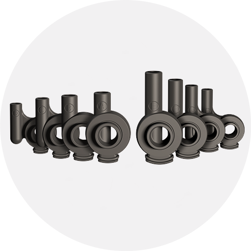 Gelenkschenkel Satz, 8 Stk., PIRASTRO KorfkerRest® LUNA® Viola, Art.-Nr. 701351 Gelenkschenkel Satz, 8 Stk., PIRASTRO KorfkerRest® LUNA® Viola, Art.-Nr. 701351